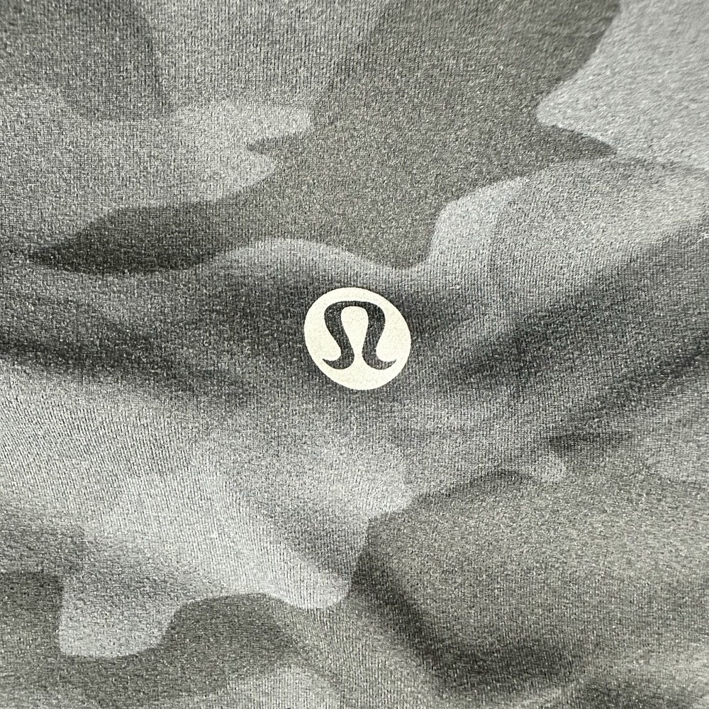 Lululemon Leggings Womens 6 Black Grey Camo Excellent High Rise Crop W6BFBS - Picture 13 of 16